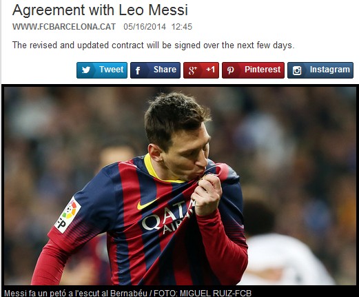 巴塞罗那开始与梅西商谈续约合同细节 巴塞罗那开始与梅西商谈续约合同细节